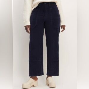 Everlane Corduroy Gardener Pant, Navy, size 6